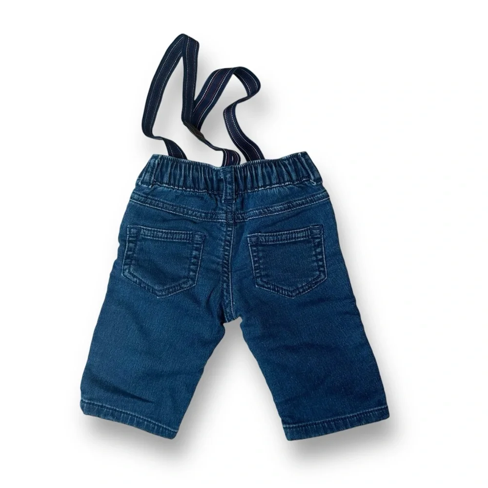 Carter's Boys' 3-Piece Dress Me Up Jean Suspender Pant Set, 3 Months